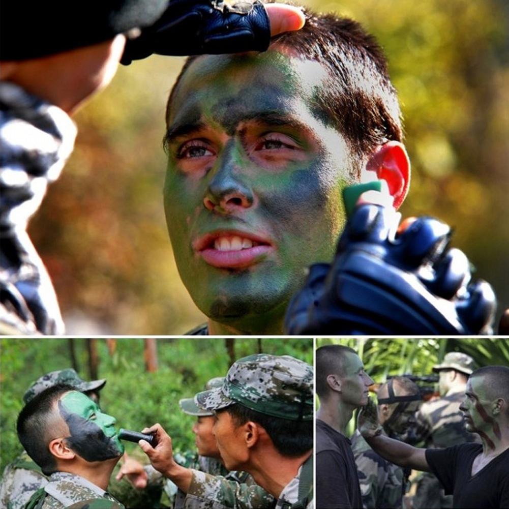 Camo Face Paint - 3pcs Outdoor Woodland Camouflage Creams Field