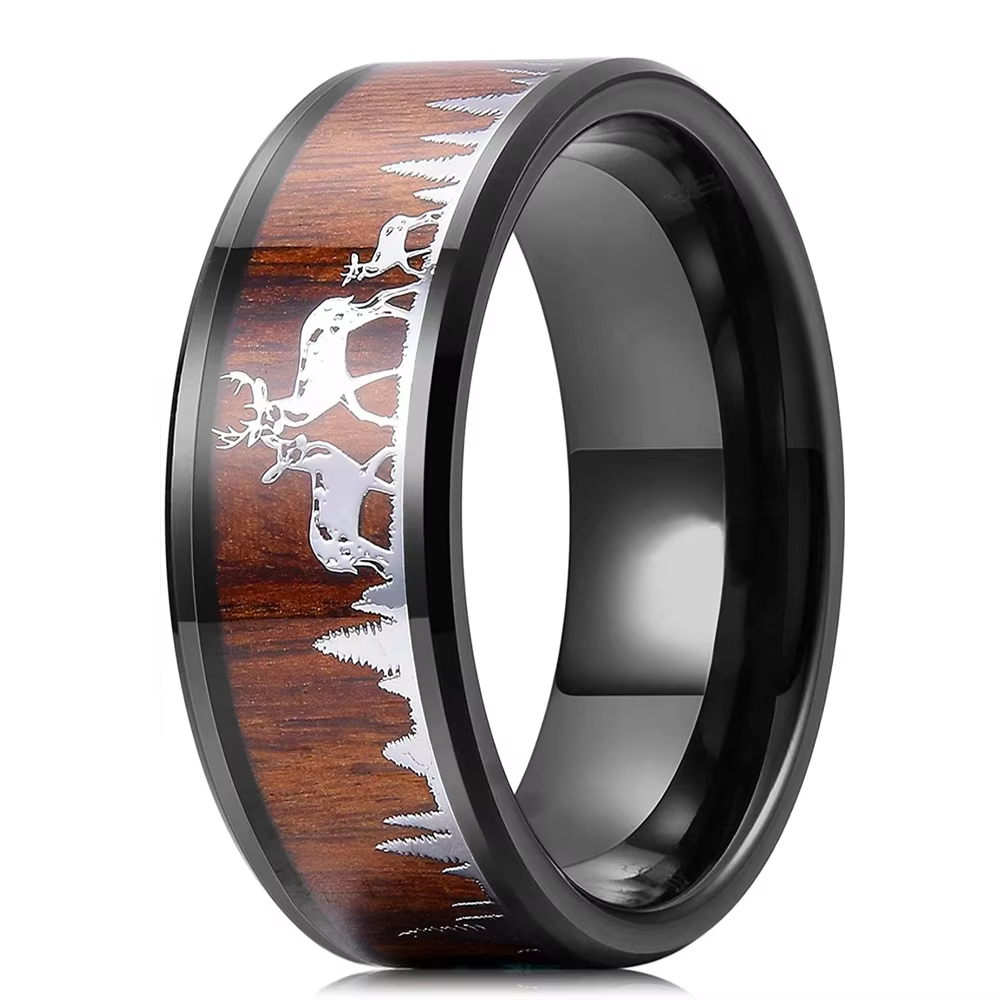 Wildman Hunting & Outdoor Linton'S Corner Silver Lakes - Fashion 8mm Koa Wood Inlay Deer