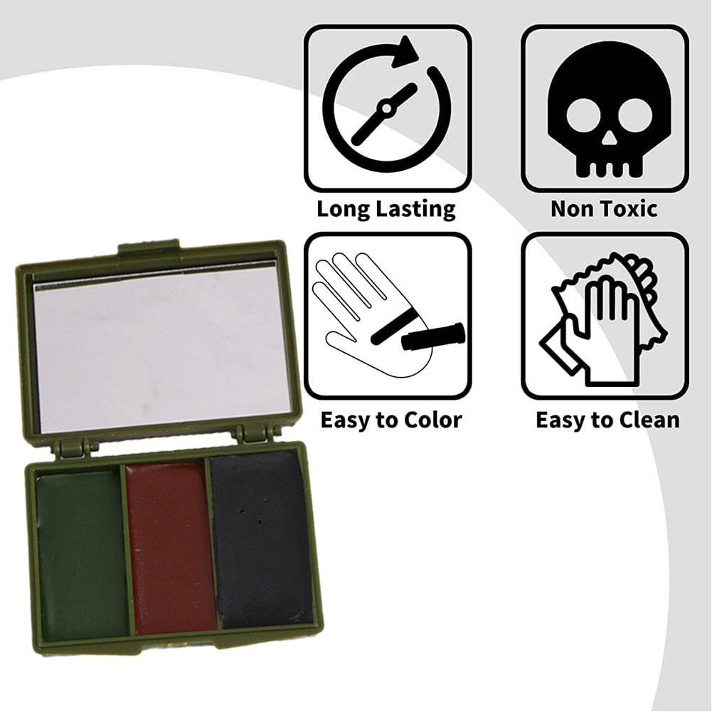 1/3/5PCS Portable Camouflage F - Camo Face Paint avaliação e preço