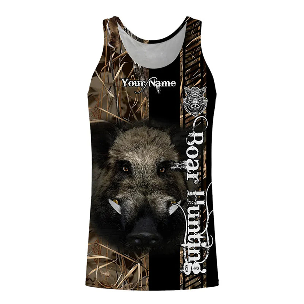 Custom Name Boar Hunter Tank T - Wildman Hunting & Outdoor Linton'S Corner Silver Lakes avaliação e preço
