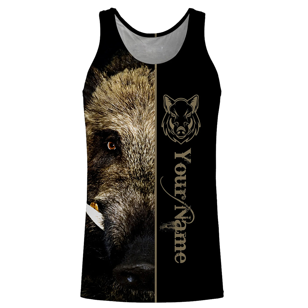 Custom Name Boar Hunter Tank T - Wildman Hunting & Outdoor Linton'S Corner Silver Lakes avaliação e preço