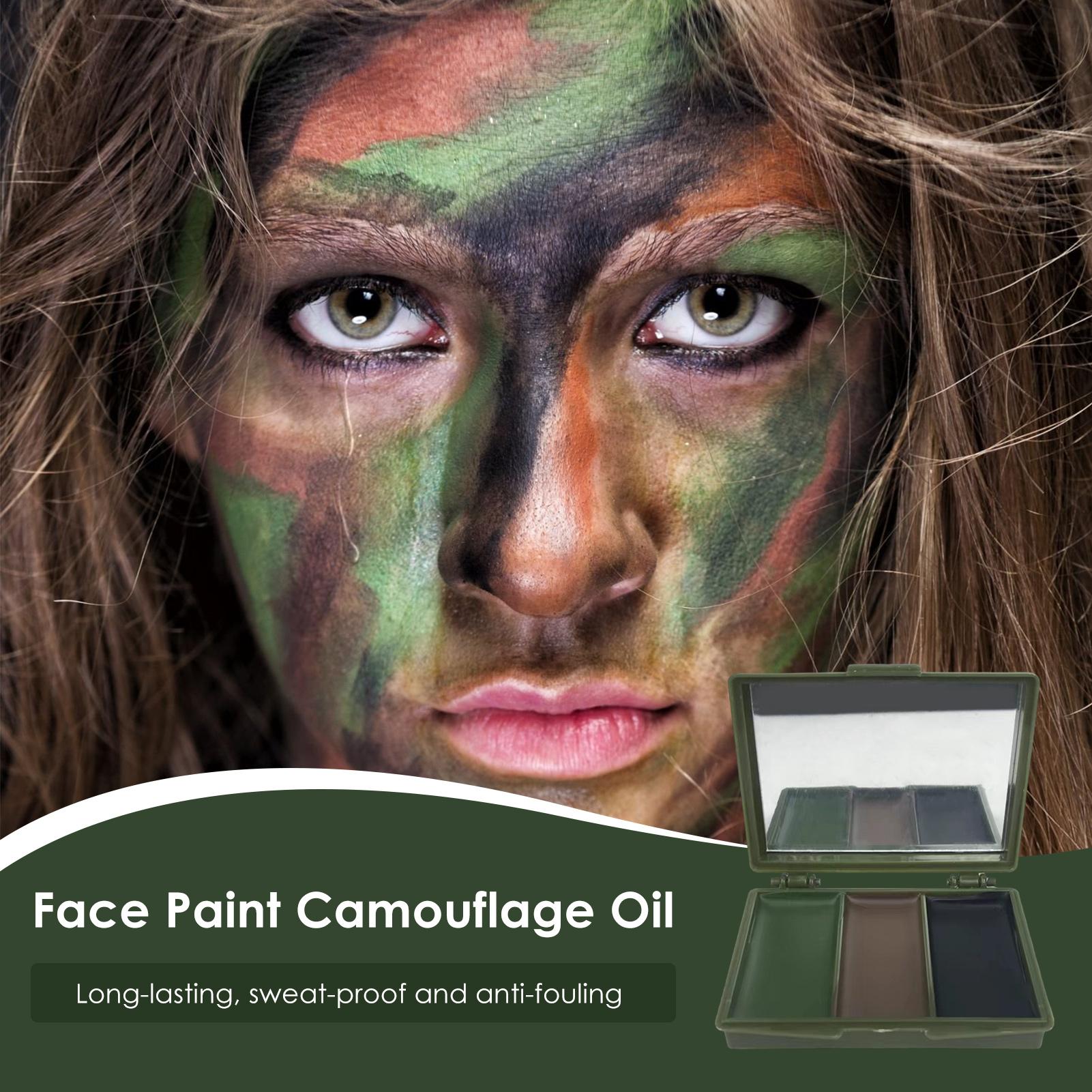 3 Colors ArmyFans CS Shooting  - Camo Face Paint avaliação e preço