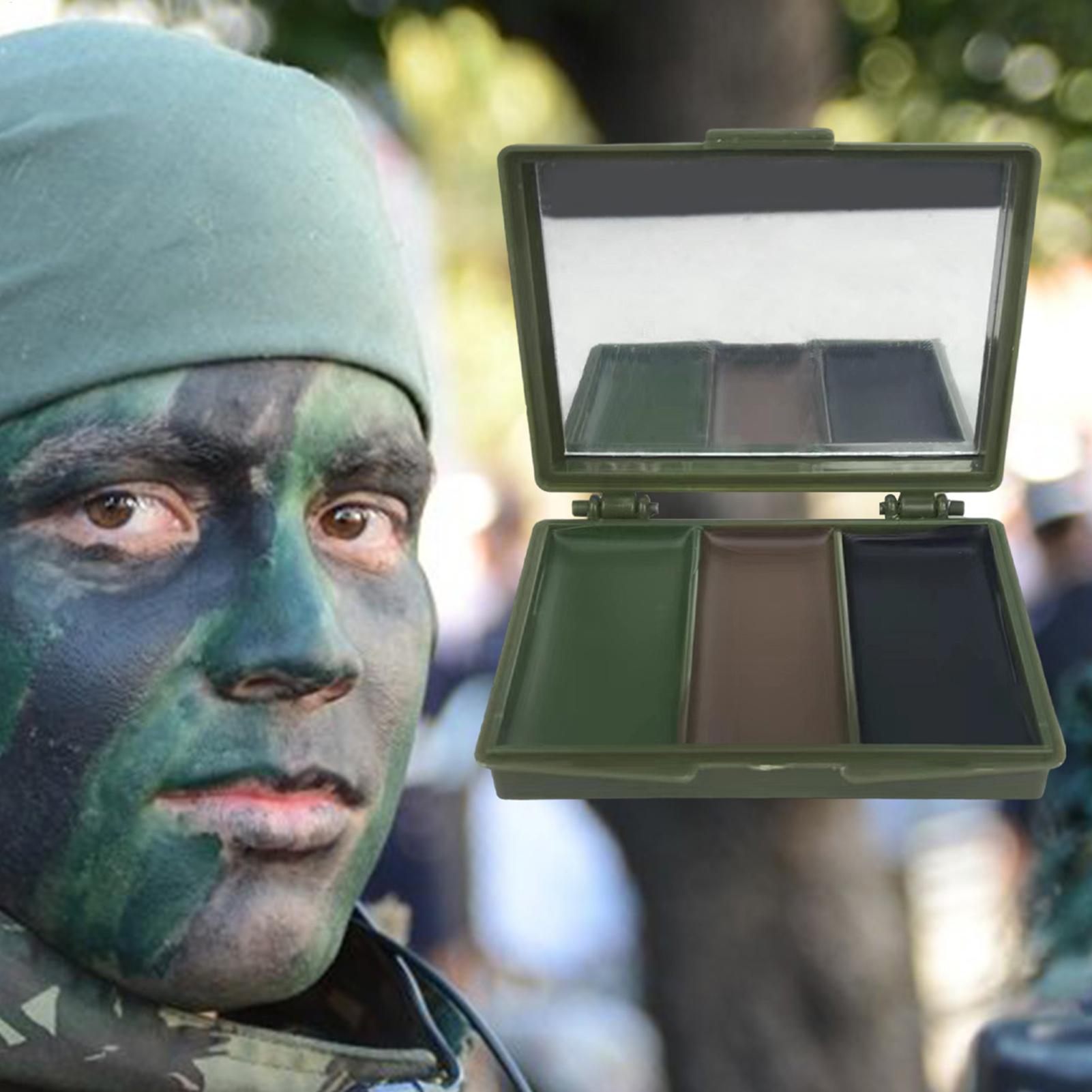 3 Colors ArmyFans CS Shooting  - Camo Face Paint avaliação e preço