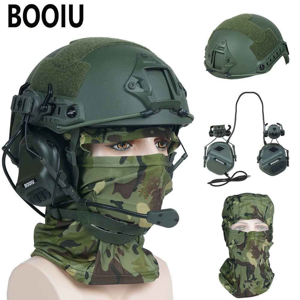 BOOIU Tactical Airsoft Helmet  - Outdoor Hunting Kit avaliação e preço