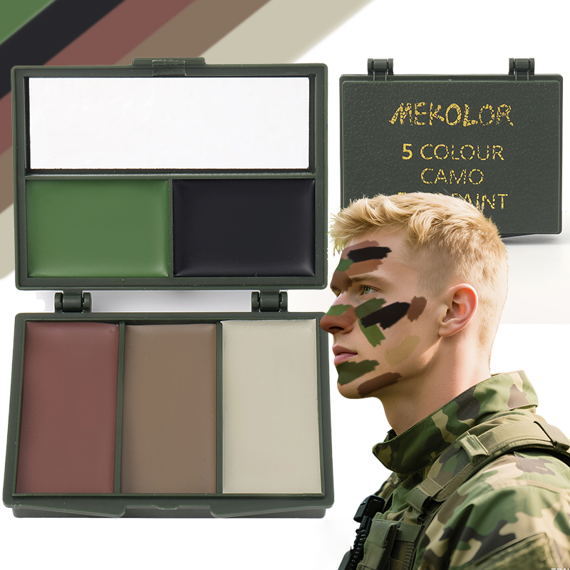 5-Color Camouflage, Face Paint - Camo Face Paint avaliação e preço