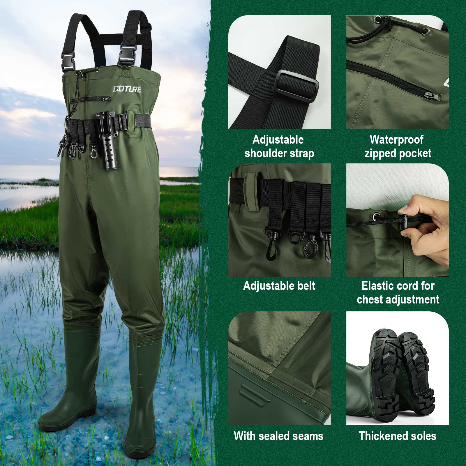 Goture outdoor Waterproof Boot - Outdoor Hunting Boots For Men avaliação e preço