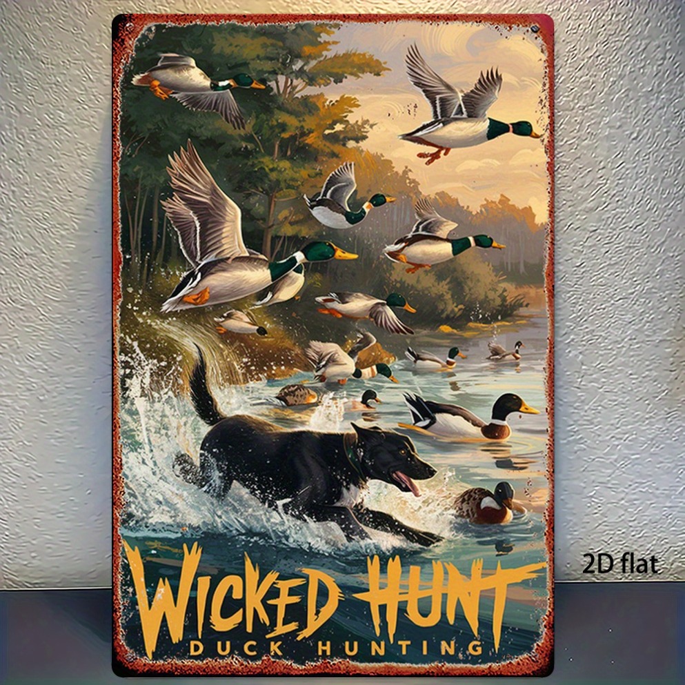 2D Flat Vintage Hunting Duck M - Wildman Hunting & Outdoor Linton'S Corner Silver Lakes avaliação e preço