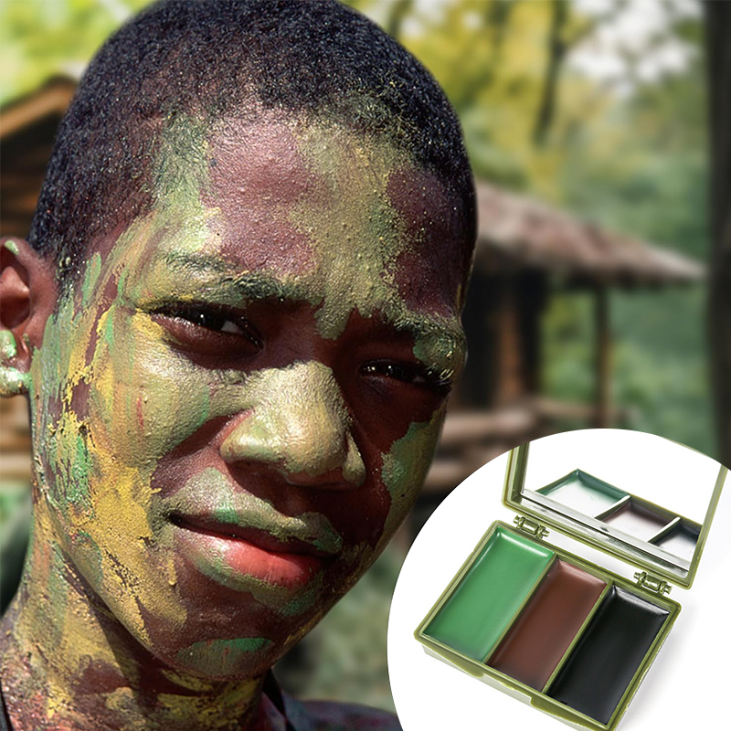 3-color camouflage face painti - Camo Face Paint avaliação e preço