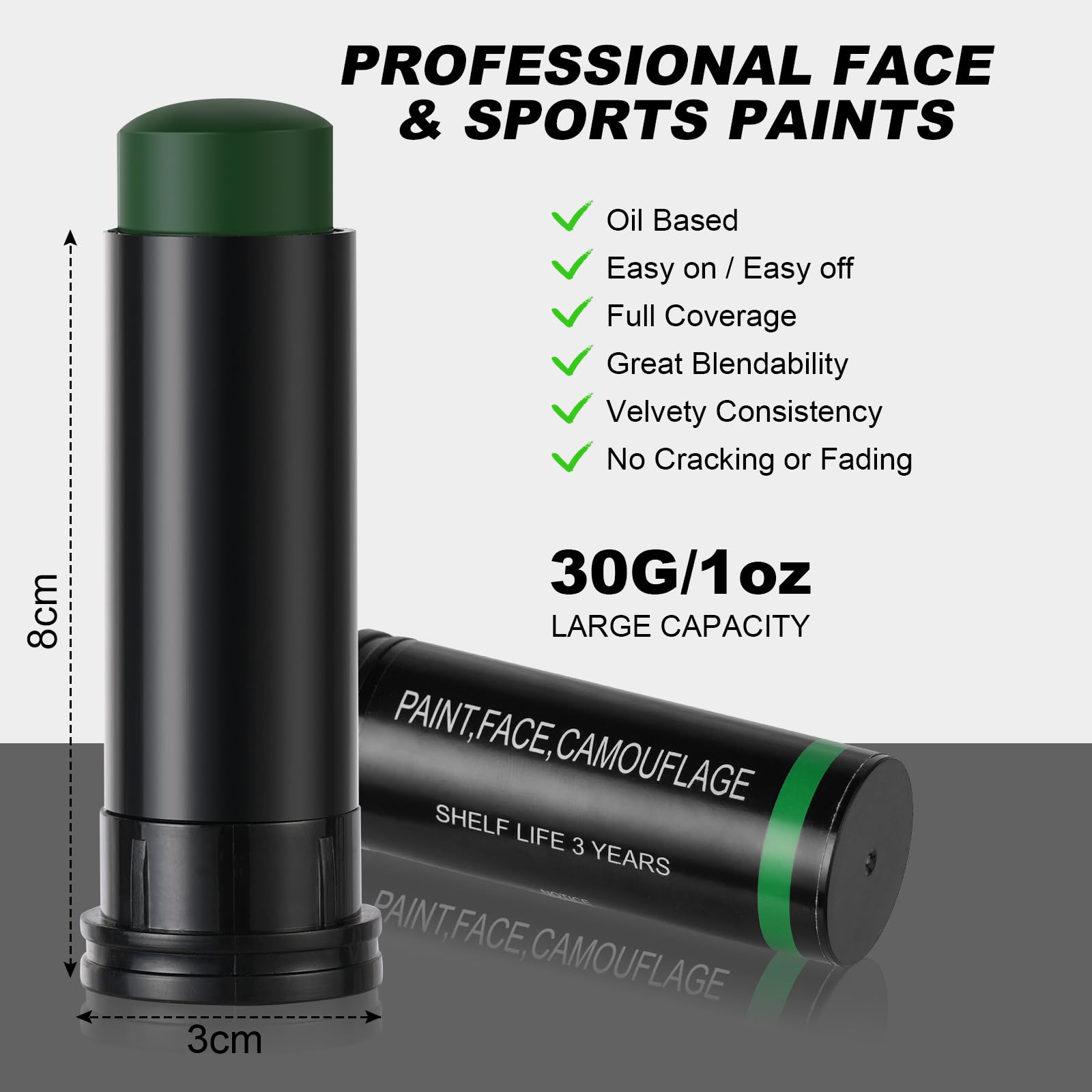3Pcs Military Woodland Face Pa - Camo Face Paint avaliação e preço