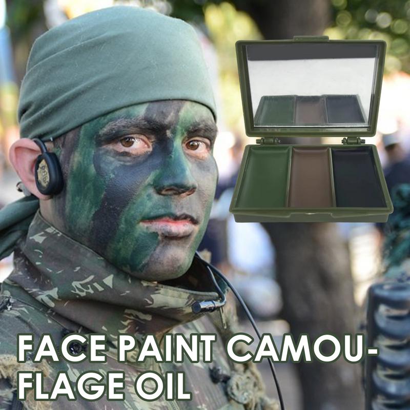 3 Colors Army Fans CS Shooting - Camo Face Paint avaliação e preço
