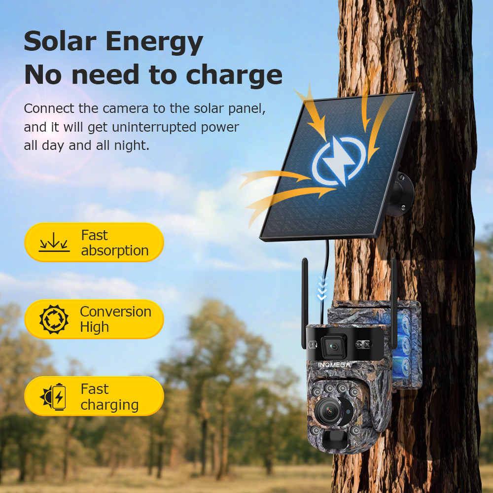 INQMEGA  6K 12MP 4G Solar Hunt - Outdoor Hunting Camera Wireless avaliação e preço