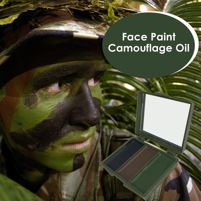 3 Colors Army Fans CS Shooting - Camo Face Paint avaliação e preço