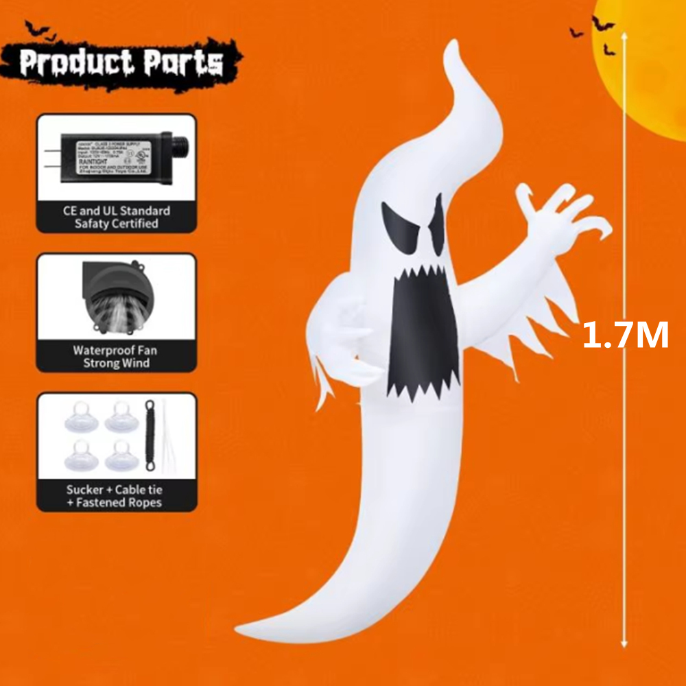 1.7M Halloween Inflatable Wind - Outdoor Hunting House avaliação e preço